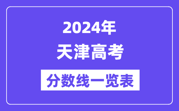 2024年天津高考分?jǐn)?shù)線一覽表(含一本,二本,專科分?jǐn)?shù)線)
